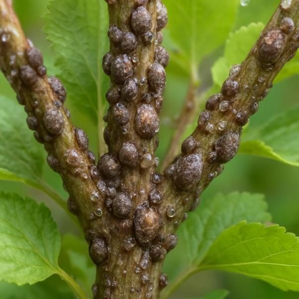 Ninebark (Physocarpus opulifolius) — Powdery Mildew